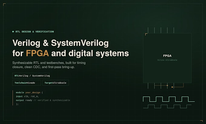 design and verify verilog and systemverilog rtl for fpga and digital systems
