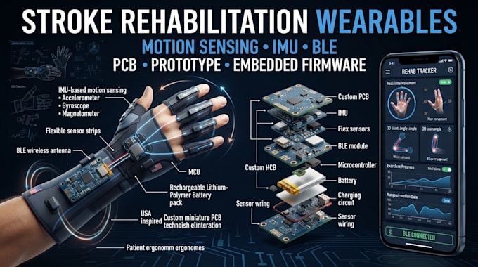 develop and prototype stroke rehabilitation wearables with motion sensing