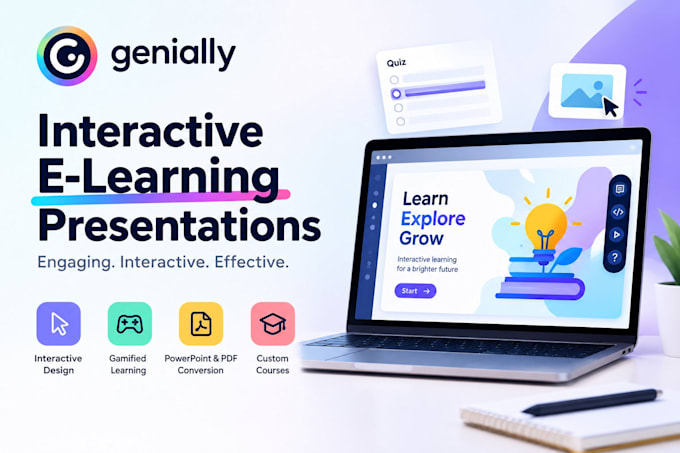 create interactive genially e learning presentations and courses