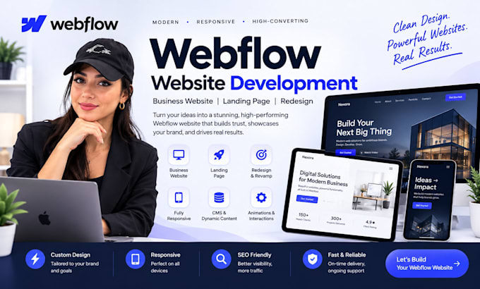 develop webflow business website webflow landing page webflow redesign