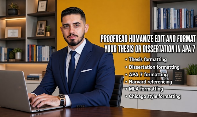 proofread humanize edit and format your thesis or dissertation in apa 7