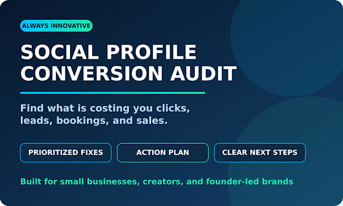audit your social media profiles and create an action plan