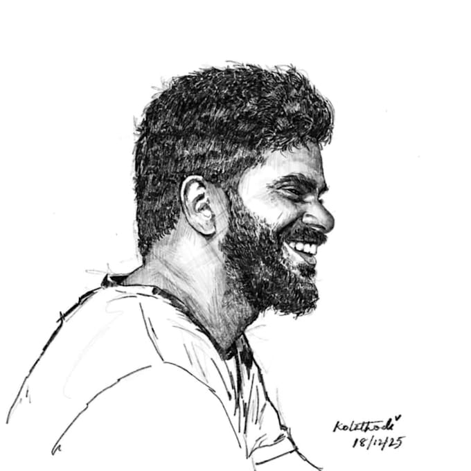 draw a custom digital portrait illustration in procreate