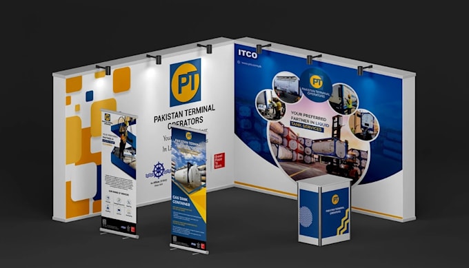design trade show booth graphics, backdrop, banner and booth wall