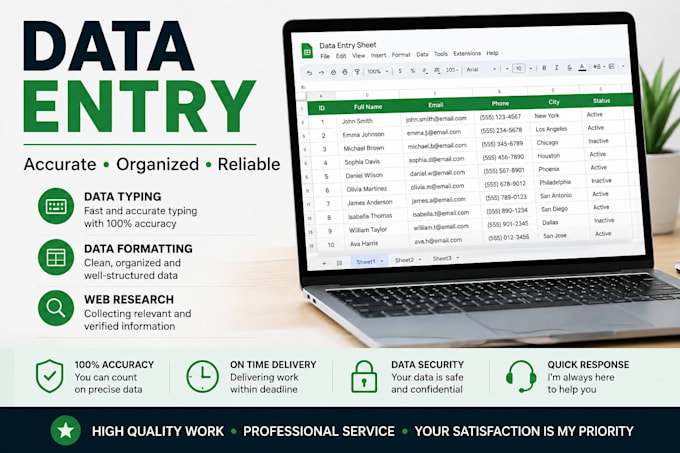data entry and typing