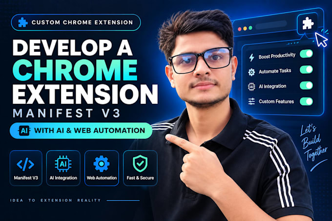 develop a chrome extension manifest v3 with ai and web automation