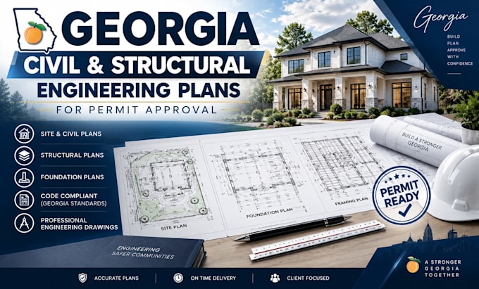 provide georgia civil and structural engineering plans for permit approval