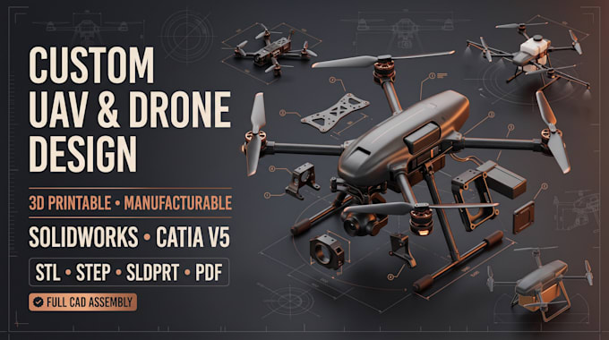 design 3d printable and manufacturable uavs fpv drones