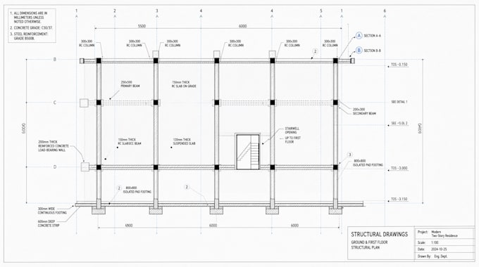 create structural drawings and structural plans for residential construction