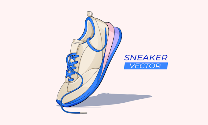 draw minimalist sneaker vector art
