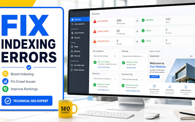fix google search console indexing and technical SEO errors