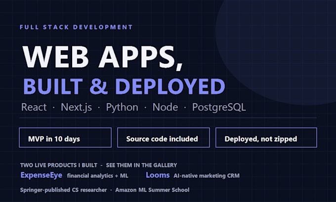 build your full stack web app with react, node and python