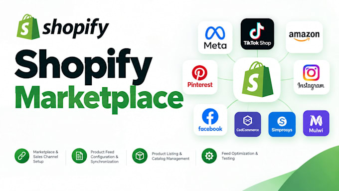 setup shopify marketplace multifeed metashop tiktok shop cedcommerce facebook