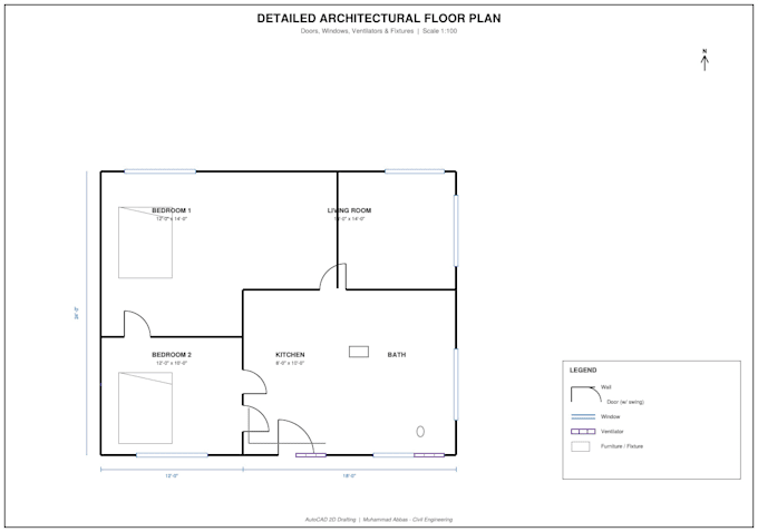 create architectural and structural 2d autocad drawings