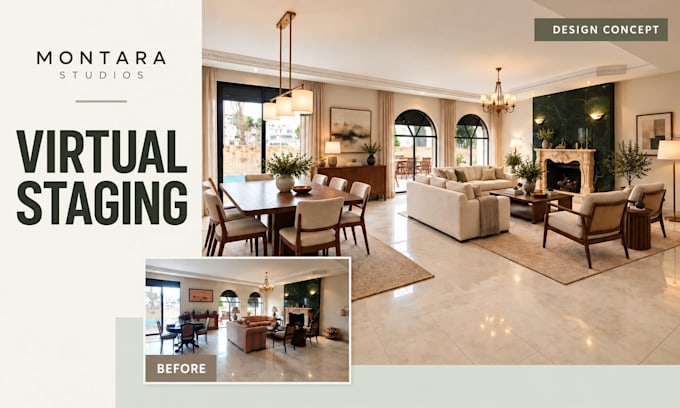 virtually stage your interior or exterior property photos