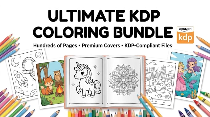 create a kids coloring book for amazon KDP
