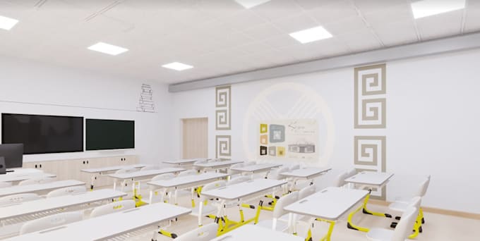design similar modern school interior concepts, educational facility, classroom