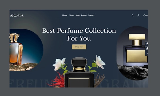 design perfume shopify store cologne store fragrance website