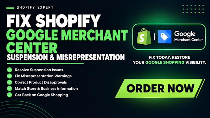 fix shopify google merchant center suspension and misrepresentation issues gmc