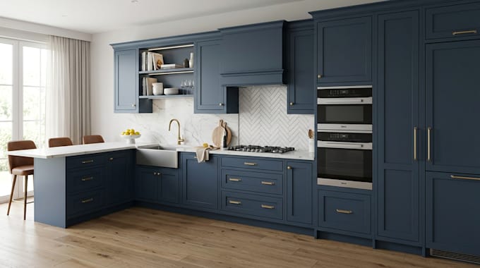 create custom kitchen layout and cabinet using 2020 design