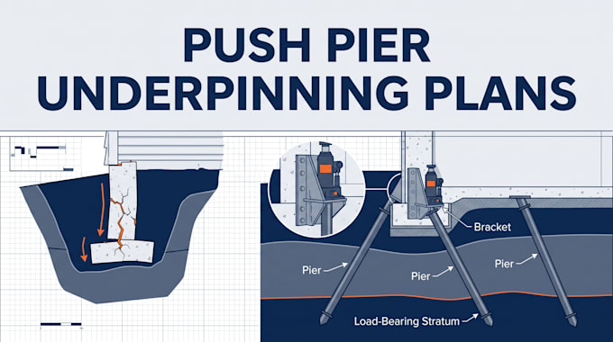 design push pier underpinning plans