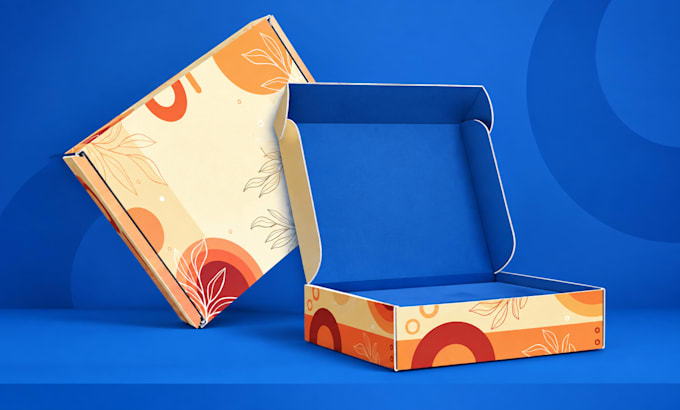 do box design, mailer box design and subscription box and 3d mockup design