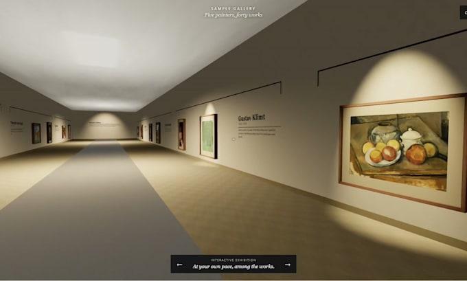 build a walkable 3d virtual art gallery website with three js