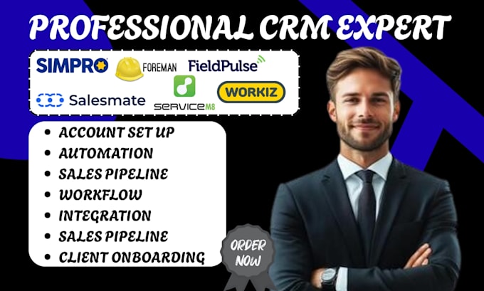 setup simpro contractor foreman  fieldpulse salesmates service8 workiz