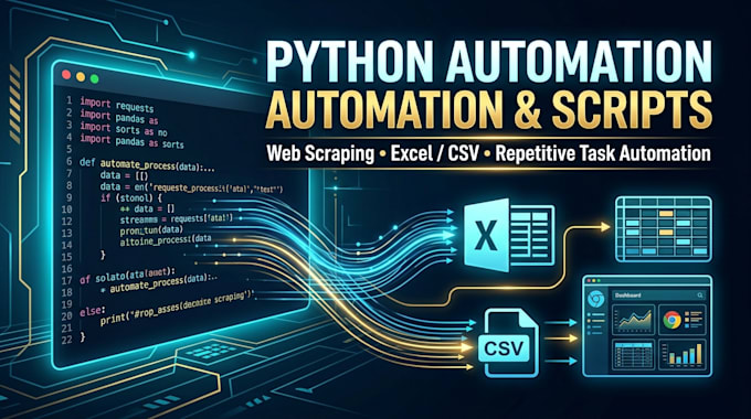python scripts for automation, web scraping, and excel tasks