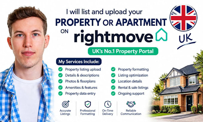 list and upload your property or apartment on rightmove UK