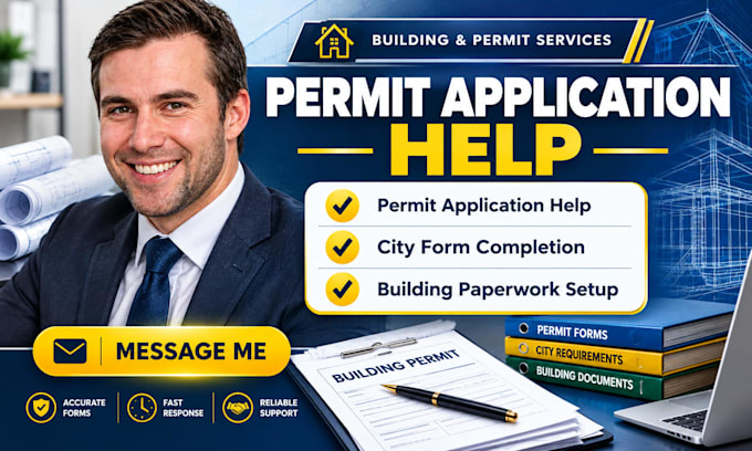 permit application help, city form completion, building paperwork setup