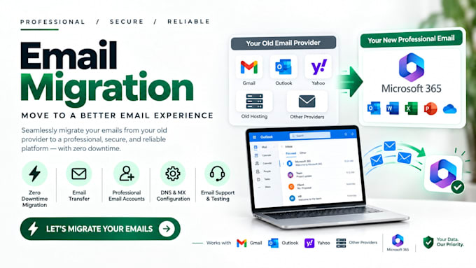 migrate emails to google workspace microsoft365 gmail or office with no downtime