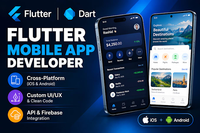 develop high quality cross platform mobile app using flutter