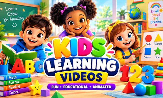 create best kids learning video for youtube kids channel