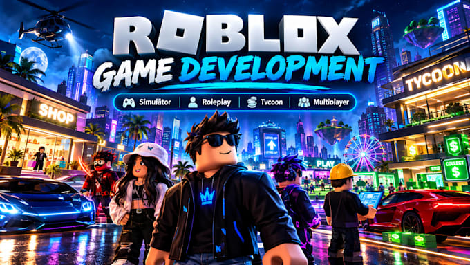 create roblox simulator, steal, tycoon and roleplay games