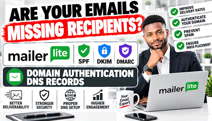 configure mailerlite spf dkim dmarc domain authentication dns records