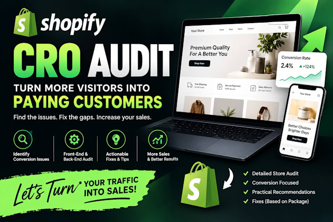 shopify cro shopify audit conversion rate cro shopify reports cro audit