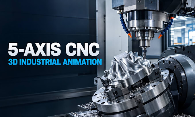 create 3d cnc machine industrial 3d animation video 3d mechanical animation