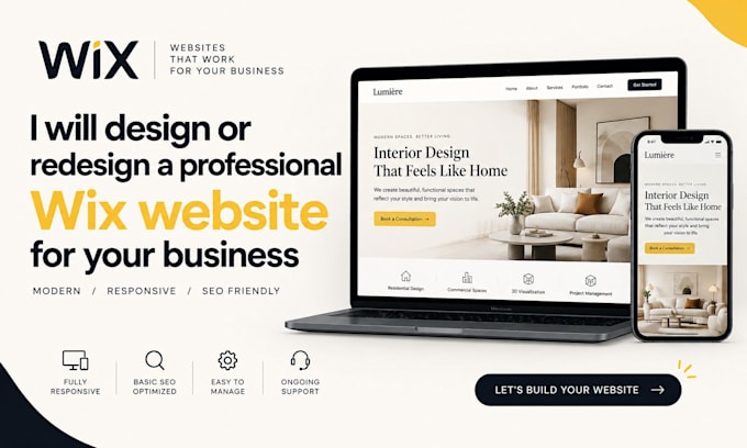 design or redesign a professional wix website for your business