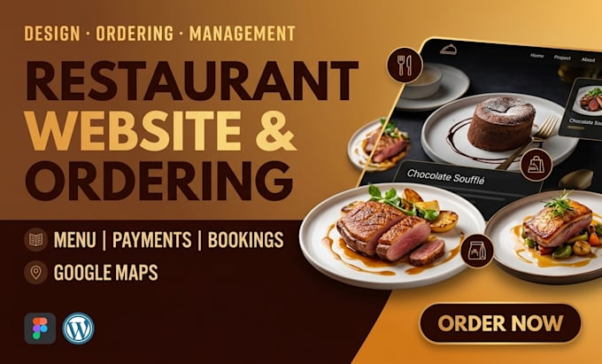 design a restaurant website with online ordering and reservation