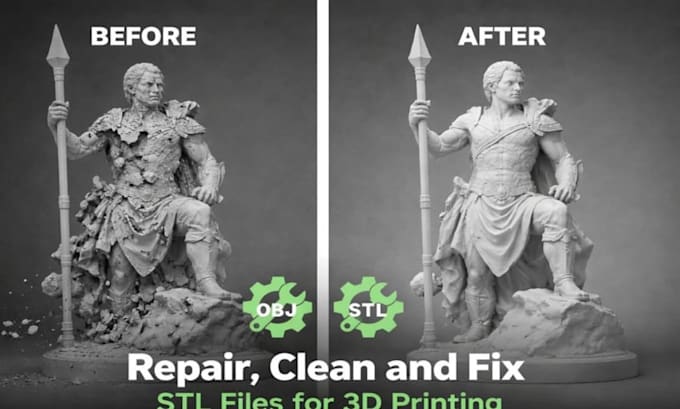 fix your stl file retopology modify broken 3d model stl file for 3d printing