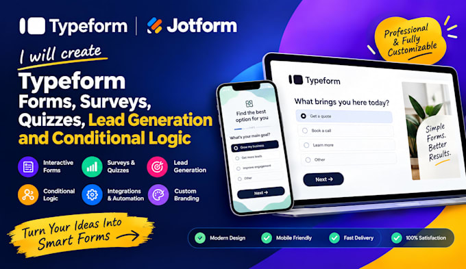 create typeform forms surveys quizzes lead generation and conditional logic