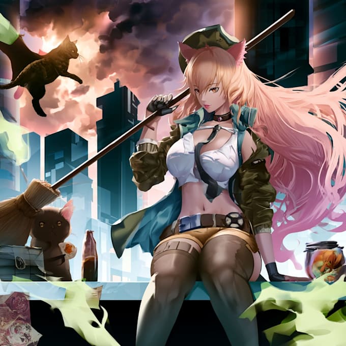 draw anime character illustration