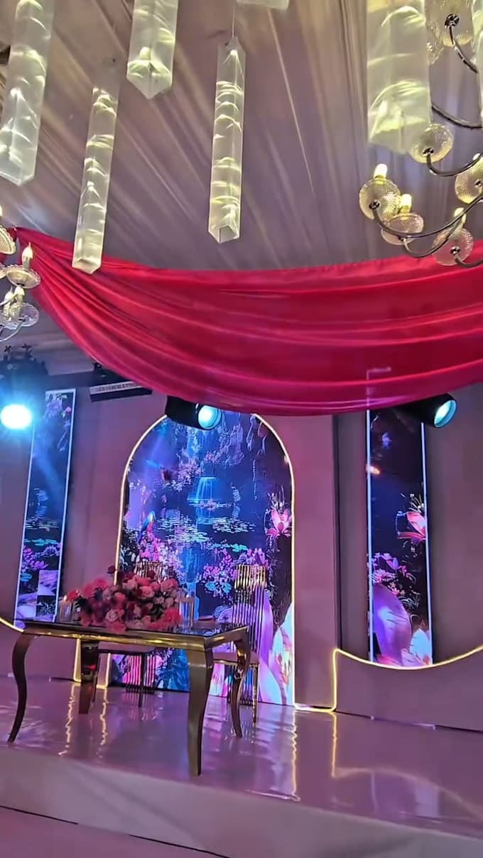 design wedding and proposal stage led screen animation vj loop and event visuals