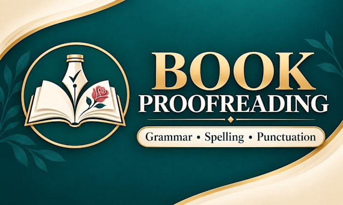 proofread your book for grammar, spelling, and punctuation