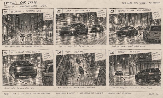 create dynamic action storyboards