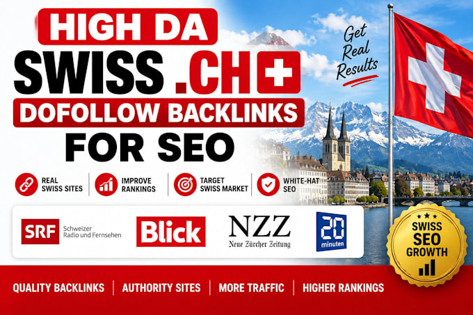 build high da swiss ch dofollow backlinks for SEO