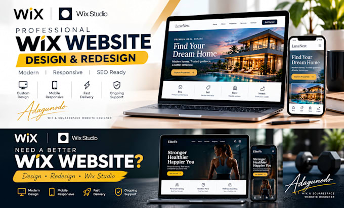 build a professional wix website or wix studio website