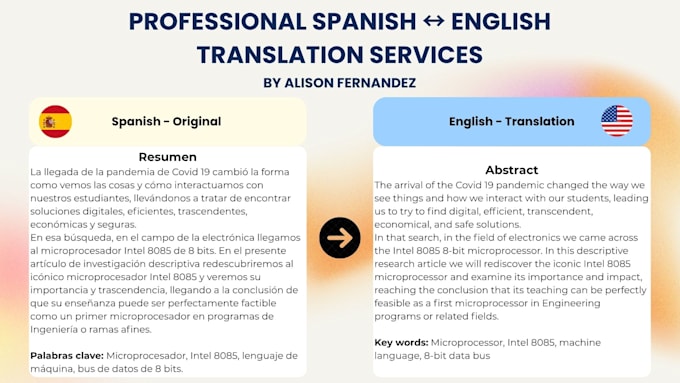 translate english and spanish texts