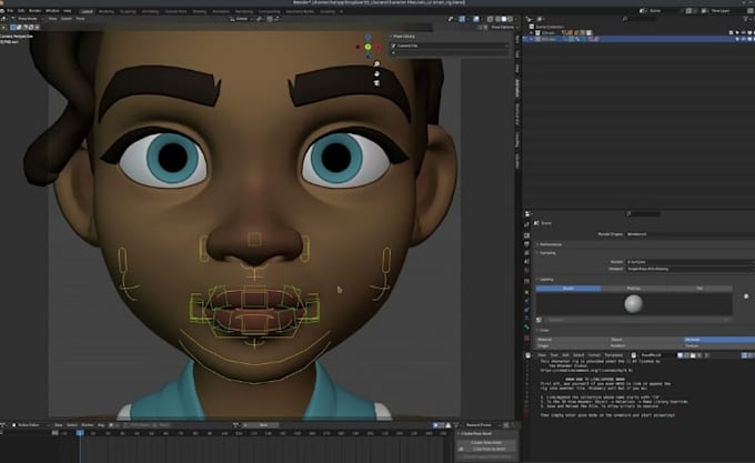 3d blender rigger, chatbot avatar, viseme driven lips sync, face arkit, animaze